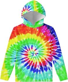 img 3 attached to WELLFLYHOM Boys Hooded Sweatshirts Hoodie Pull-over Cool Graphic Crewneck Blouses Size 6-16