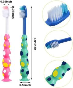 img 3 attached to 🦷 Pack of 8 Assorted Color Toddler Toothbrushes | Soft Bristles | Kids Extra Soft Manual Toothbrush | Age 3-10