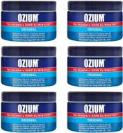 🌬️ ozium 8 oz. odor eliminating gel 6 pack: eliminate odors in homes, cars, offices and more! logo