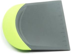 img 2 attached to Fox Run Green 3-in-1 Bowl Scraper and Flat Cutter - Versatile Kitchen Tool for Efficient Cooking