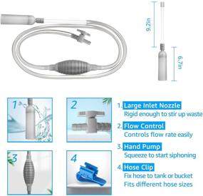 img 3 attached to 🐠 Kulife 3-in-1 Aquarium Cleaning/Maintenance Kit: Gravel Cleaner, Siphon Cleaner, Gravel Vac, Brush, and Fish Net