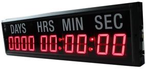 img 2 attached to ⏳ AZOOU 2.3-inch LED Timer Countdown/up Clock - Red Color, 10 Digits, Wall Mounted - Days Hours Mins Secs