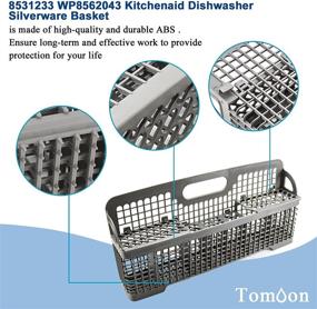 img 2 attached to 🔍 Silverware Basket for Whirlpool Kitchenaid Dishwashers - Replaces WP8562043 8562043 8531288 PS11746119 W10190415 AP6016614 - TOMOON