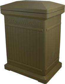 img 3 attached to RTS Home Accents ParcelWirx Vertical Large Package 📦 Delivery Box - Lift Off Lid, in Oak Color