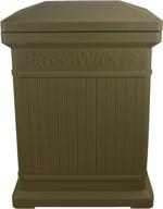 rts home accents parcelwirx vertical large package 📦 delivery box - lift off lid, in oak color logo