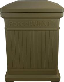 img 4 attached to RTS Home Accents ParcelWirx Vertical Large Package 📦 Delivery Box - Lift Off Lid, in Oak Color