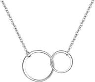 💫 double circles infinity necklace | sterling silver interlocking friendship sister mother daughter necklace by ever faith logo