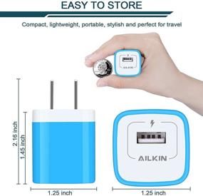 img 2 attached to 🔌 AILKIN 5Pack/1Port USB Type-A Wall Charger - Fast Charging Android iOS Power Adapter for iPhone Samsung Galaxy, LG Stylo, Google Pixel, Motorola | USB Block