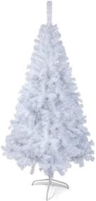 img 4 attached to 🎄 BOCCA 7ft Artificial Christmas Tree with Sturdy Foldable Stand - Ideal for Home, Office, Holiday, Party Decor - Quick Assembly, Snow-Tipped