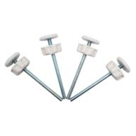 👶 enhance safety & convenience with baby gate guru extra long m8 (8mm) spindle rods: 4 pack replacement set (8mm, white) logo
