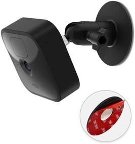 img 4 attached to 🔩 HOLACA Screwless Wall Mount Bracket for Blink Outdoor Camera: Easy, Tool-Free Installation, No Mess, No Drilling - Strong 3M Adhesive Mount Kit, Black (1 Pack)