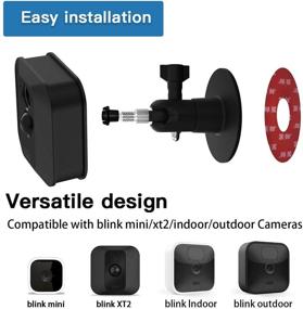 img 1 attached to 🔩 HOLACA Screwless Wall Mount Bracket for Blink Outdoor Camera: Easy, Tool-Free Installation, No Mess, No Drilling - Strong 3M Adhesive Mount Kit, Black (1 Pack)