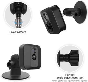 img 2 attached to 🔩 HOLACA Screwless Wall Mount Bracket for Blink Outdoor Camera: Easy, Tool-Free Installation, No Mess, No Drilling - Strong 3M Adhesive Mount Kit, Black (1 Pack)