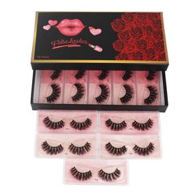 img 2 attached to 👁️ Bodermincer 10 Pairs - Natural Long Wispies 3D Faux Mink False Eyelashes - Cruelty-Free & Handmade - J002