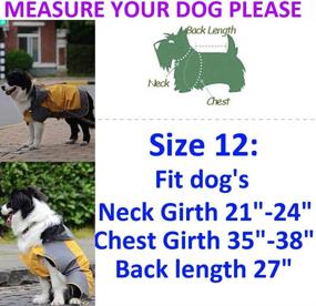 img 3 attached to 🐶 Bolbove Big Dog Hooded Raincoat: Waterproof Jacket for Medium to Large Dogs (Orange, Size 12)