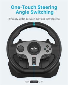 img 1 attached to 🎮 PXN V9 Рулевое колесо для гейминга с педалями, переключателем - Руль для ПК, Xbox One, Xbox Series X/S, PS4, PS3, Nintendo Switch
