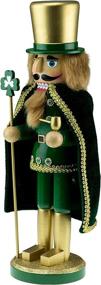 img 3 attached to 🍀 Irish-themed Festive Christmas Décor: Clever Creations 14 Inch Traditional Wooden Nutcracker for Shelves and Tables