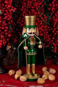 img 2 attached to 🍀 Irish-themed Festive Christmas Décor: Clever Creations 14 Inch Traditional Wooden Nutcracker for Shelves and Tables