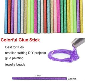 img 1 attached to 🔧 Complete Mini Glue Gun Kit, 30W Hot Melt Glue Gun with 70 Pcs Colorful Glue Sticks, Spring Clamp, Hobby Knife, Tweezers, and Bag – Ideal for DIY Hobbyists, Crafters, Fabric, Glass, Crafting, Wood, Plastic, and Ceramics