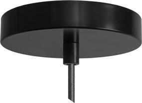 img 3 attached to 🔧 6-Inch Pendant Canopy Kit with Lamp Cord Strain Relief and 25 LB Weight Capacity - Matte Black Ceiling Light Plate Cover & Mounting Hardware for Hanging Chandelier Lighting Fixtures - 1/4 IPS, Made in USA