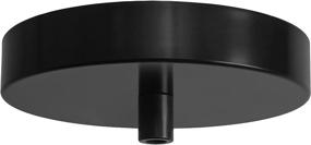 img 4 attached to 🔧 6-Inch Pendant Canopy Kit with Lamp Cord Strain Relief and 25 LB Weight Capacity - Matte Black Ceiling Light Plate Cover & Mounting Hardware for Hanging Chandelier Lighting Fixtures - 1/4 IPS, Made in USA