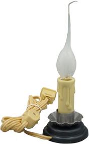 img 3 attached to 🕯️ Rustic Country Candle Lamp - 5 in - On/Off Switch - Metal Trim - Plug-in: Illuminate Your Space with Creative Hobbies