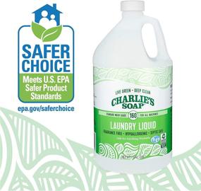 img 1 attached to 🌿 Charlie's Soap Laundry Liquid: Natural Deep Cleaning Hypoallergenic Detergent (160 Loads, 1 Pack) - Safe, Effective, and Non-Toxic