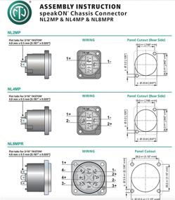 img 3 attached to 🔌 Neutrik NL4MP (набор из 4 штук) Speakon – панельный монтаж: оригинальное патентованное крепление 'D' шасси для мощных подключений.