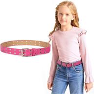 👖 jasgood leather double grommet boys' detachable belt accessories логотип