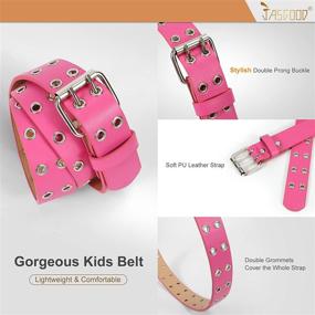 img 2 attached to 👖 JASGOOD Leather Double Grommet Boys' Detachable Belt Accessories