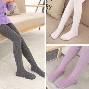 img 1 attached to 👧 Comfy Seamless Toddler Leggings Pantyhose Stockings for Girls' Clothing