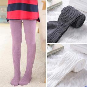 img 2 attached to 👧 Comfy Seamless Toddler Leggings Pantyhose Stockings for Girls' Clothing