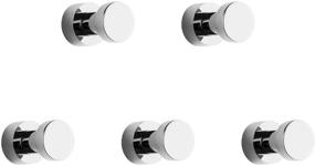 img 4 attached to 🛁 BGL Robe Wall Hooks: Waterproof Brass Bathroom Hooks for Towel, Heavy Duty Chrome Towel Hooks 5 Pack - Ultimate Wall Mounted Solution