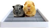 🐰 dwarf rabbit large litter box guinea pig training pan cage accessories toilet tray for small pets: rats, hamsters, ferrets logo