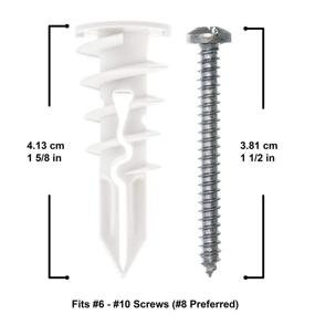 img 3 attached to 🔩 TOGGLER SnapSkru Self-Drilling Drywall Anchor - Pack of 20 Anchors & Screws for Quick & Easy Installation