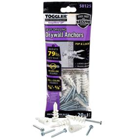 img 4 attached to 🔩 TOGGLER SnapSkru Self-Drilling Drywall Anchor - Pack of 20 Anchors & Screws for Quick & Easy Installation