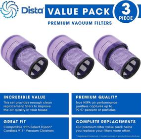 img 3 attached to Dista Filter -3 Pack: Compatible Vacuum Filters for Dyson V11 Torque Drive and Animal - Compare to Part # 970013-02