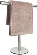 🧻 sleek stainless steel t-shape hand towel holder stand for bathroom, kitchen, or vanity countertop - premium quality sus304 stainless steel logo