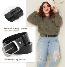 img 3 attached to Women Leather JASGOOD Casual Buckle