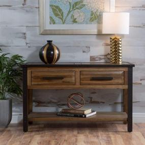 img 3 attached to 🌙 Stylish Luna Acacia Wood Console Table - Enhance Your Space with Natural Stain Finish by Christopher Knight Home