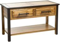 🌙 stylish luna acacia wood console table - enhance your space with natural stain finish by christopher knight home logo