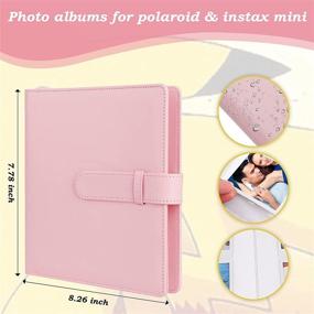 img 2 attached to Baby Pink 256 Pockets Photo Album for Fujifilm Instax 11 Mini 9 Mini 8 Mini 40 Mini Link, Polaroid Snap Z2300 PIC-300 SocialMatic Instant Cameras & Zip Instant Printer