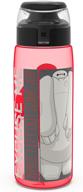 zak designs disney water bottle with convenient carrying loop, sturdy wide mouth water bottle with break-resistant design (25oz, big hero 6, tritan, bpa-free) logo