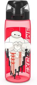 img 3 attached to Zak Designs Disney Water Bottle with Convenient Carrying Loop, Sturdy Wide Mouth Water Bottle with Break-Resistant Design (25oz, Big Hero 6, Tritan, BPA-Free)