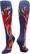 🔥 flaming hot softball socks: unisex design for girls and boys, women and men logo