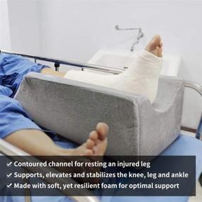 img 1 attached to LightEase Memory Foam Leg Pillow: Enhanced Support, Elevation, and Knee Ankle Comfort for Post-Surgery Recovery