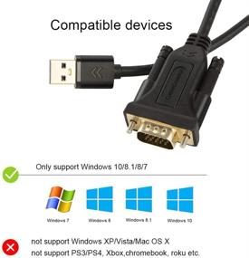 img 2 attached to 💻 USB 3.0 к VGA кабель 6 футов, CableCreation USB к VGA адаптерный шнур - высокое разрешение 1080P @ 60 Гц, совместимость с Windows 10/8.1/8/7, внешняя видеокарта - черный