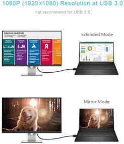 img 1 attached to 💻 USB 3.0 к VGA кабель 6 футов, CableCreation USB к VGA адаптерный шнур - высокое разрешение 1080P @ 60 Гц, совместимость с Windows 10/8.1/8/7, внешняя видеокарта - черный