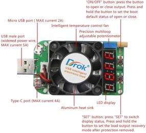 img 3 attached to ⚡️ DROK USB нагрузочное испытание: модуль сопротивления электронной нагрузки LD25 с регулируемым постоянным током, интеллектуальным контролем температуры и вентилятором охлаждения