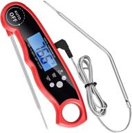 🔥 ultimate grilling companion: meat thermometer with dual probes, instant read, backlight, and alarm function - perfect for outdoor cooking and bbq logo